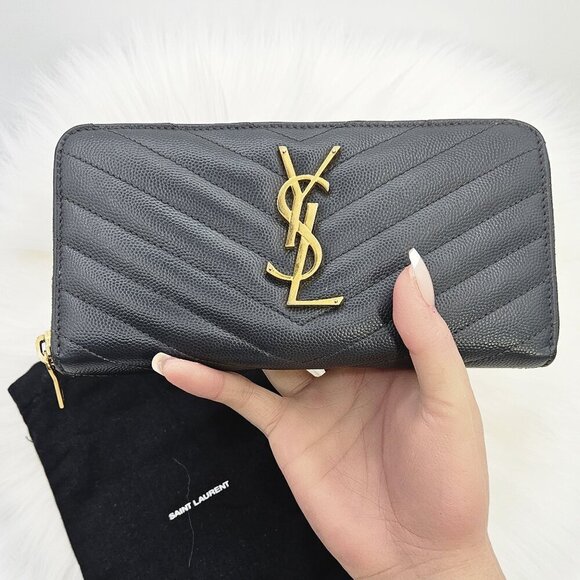 Saint Laurent  Cassandre Matelassé Zip Around Wallet - Picture 1 of 17